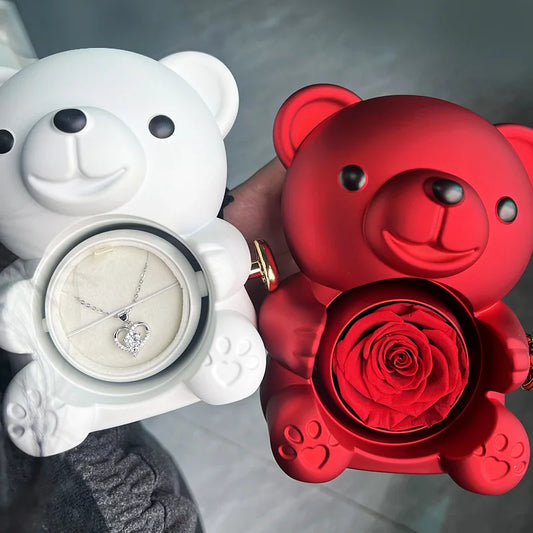 Charming Rose Bear Gift Box