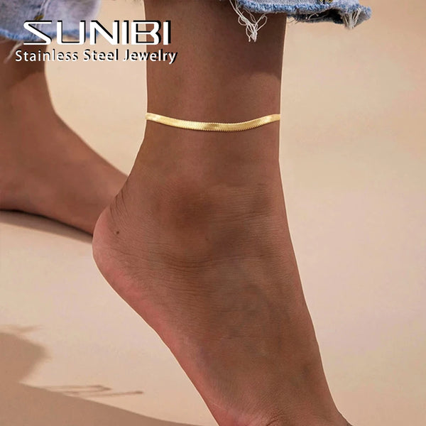 Elegant Gold Snake Anklet