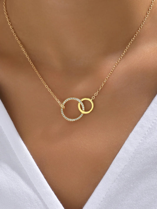 Elegant Circle Charm Necklace