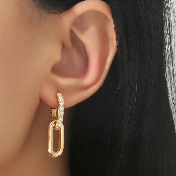 Chic Geometric Gold Hoops